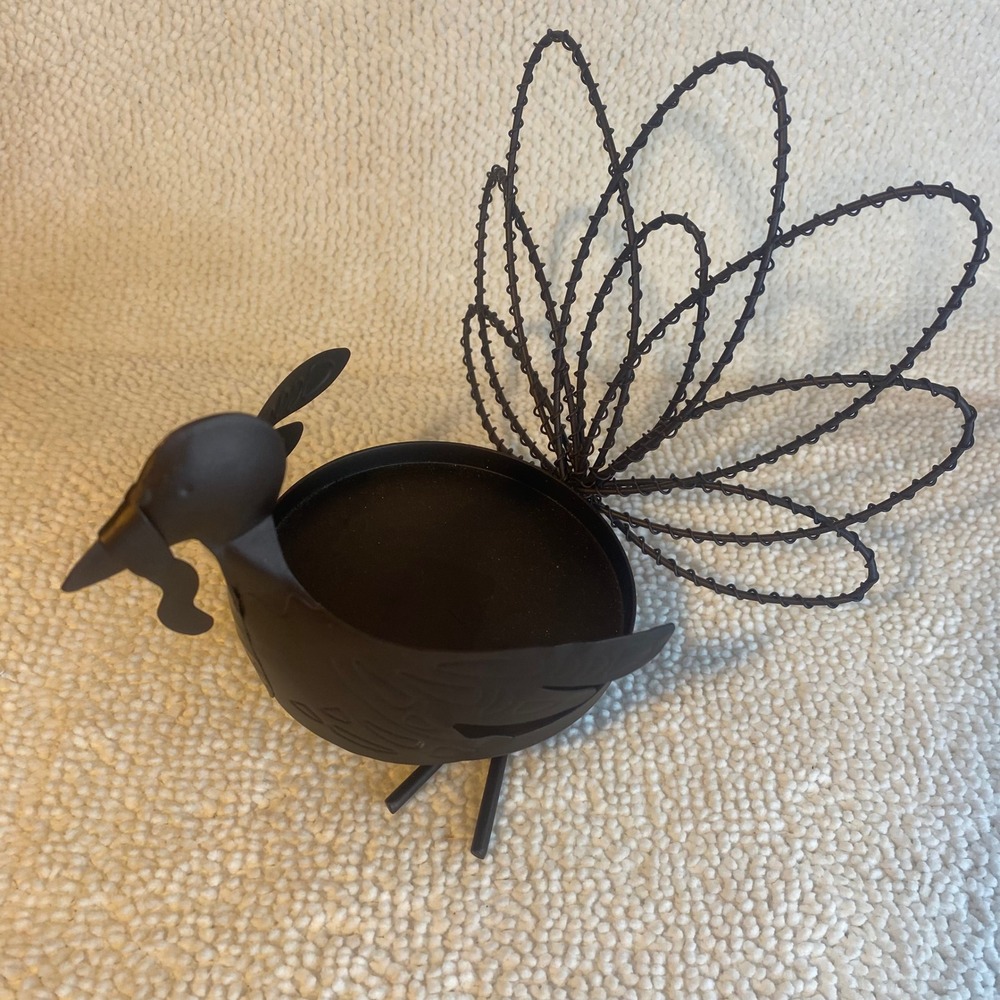 Yankee Candle Turkey Metal‎ Jar Candle Holder Fall Thanksgiving Decor